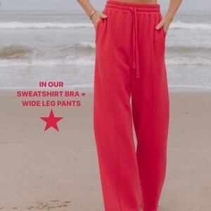 Daily drills wide leg pants in hot pink size medium